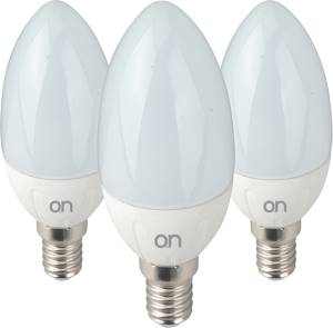 O.N Kit 3x Lampadine LED Oliva E14 6W 4000癒 Luce Naturale