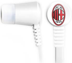 Techmade Auricolari con Microfono con Tasto Funzione AC Milan