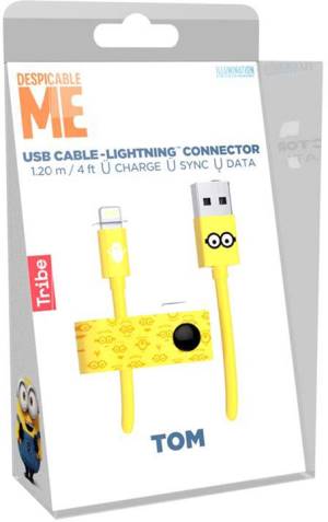 Tribe Cavo MFi Lightning iPhone 1.2m Minions Tom