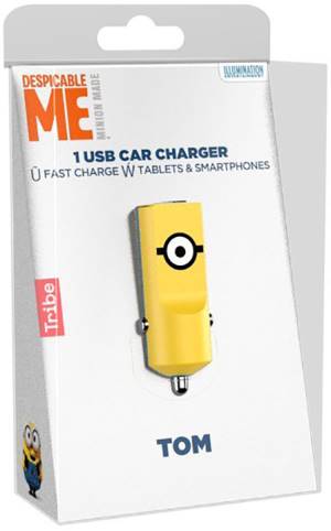 Tribe Caricabatterie da Auto USB Fast Charge 2.4A Minions Carl