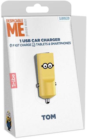 Tribe Caricabatterie da Auto USB Fast Charge 2.4A Minions Tom