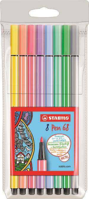 Stabilo Pennarelli Pen 68 Pastel 8pz