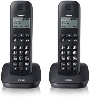 Telefono Cordless Brondi Gala Twin Nero