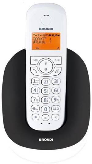 Telefono Cordless Brondi Manta Nero/Bianco