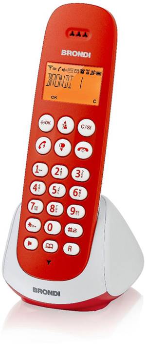 Telefono Cordless Brondi Adara Rosso/Bianco