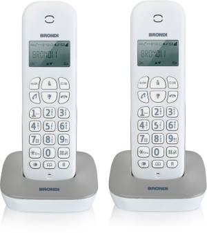 Telefono Cordless Brondi Gala Twin Bianco/Grigio